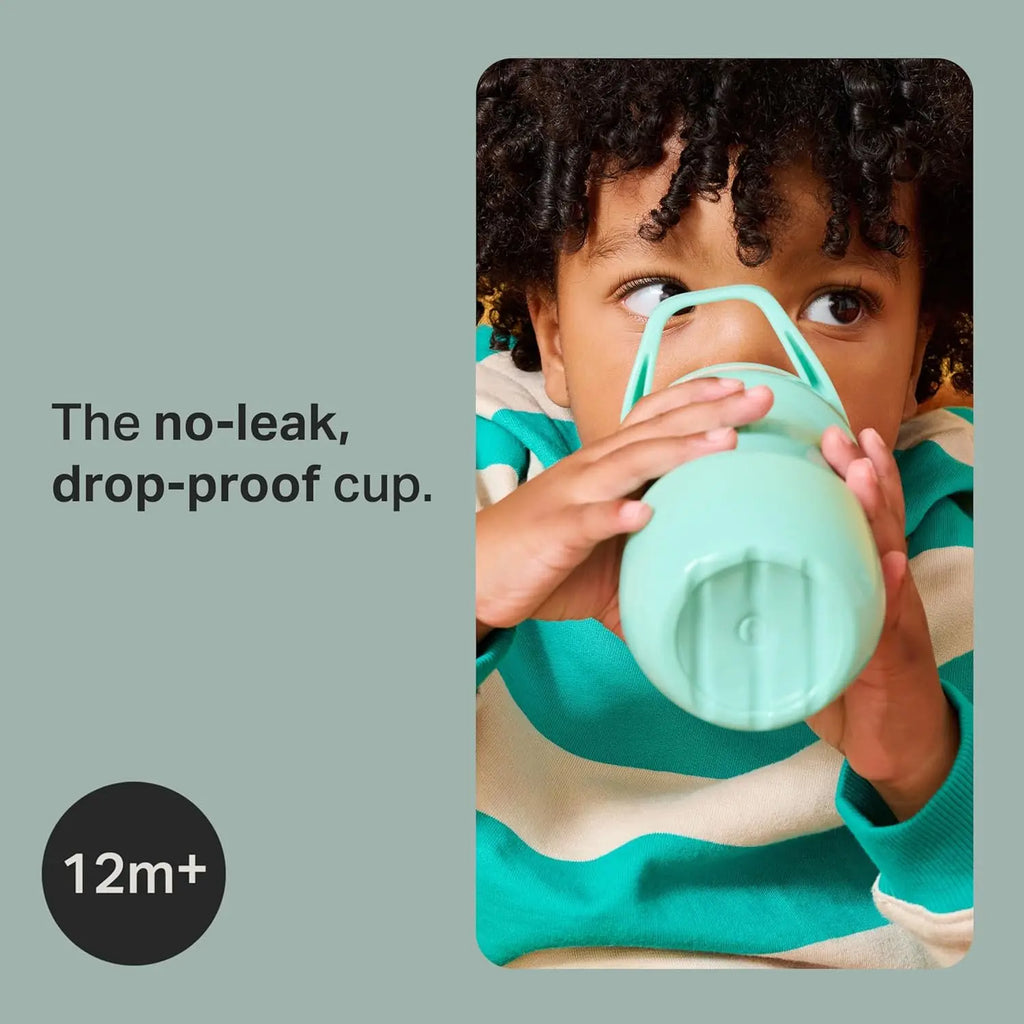 Insulated 9oz Toddler Water Bottle, No Spill Sippy Cups for 1-3 Years, BPA Free, Pink and Mint, Pack of 2